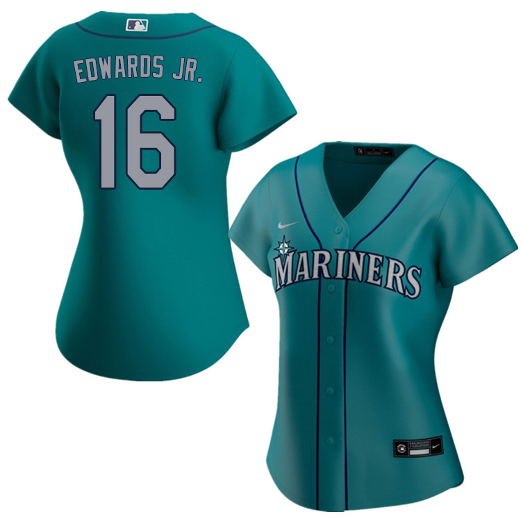 Nike Women #16 Carl Edwards Jr. Seattle Mariners Baseball Jerseys Sale-Aqua